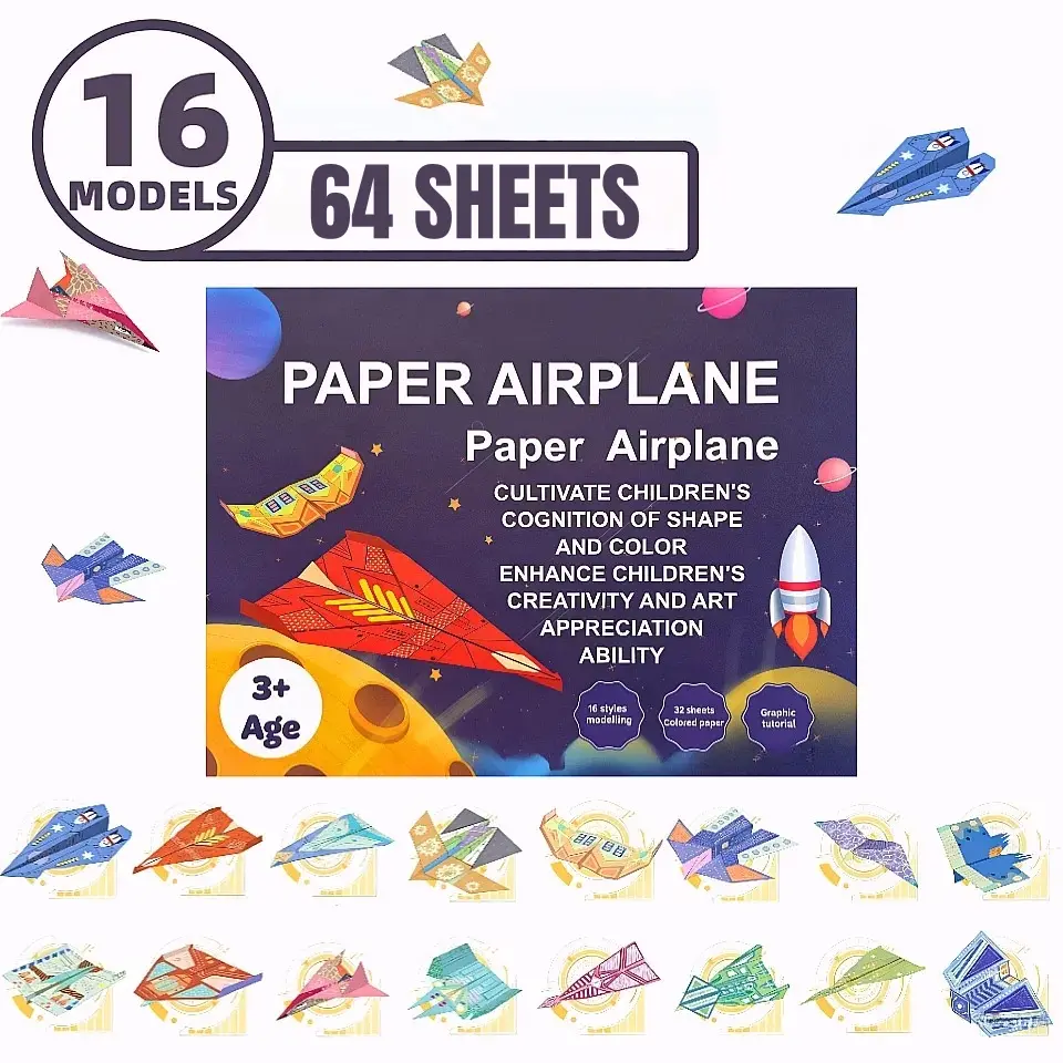 Ultimate Flying Master Origami Set — High-Performance Paper Planes for Outdoor Play, Interactive Family Competition Game, Creative Space-Themed Folding Fun for Boys & Girls Model Aircraft Remote Control Glider