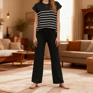 Striped Lounge Set 2 Piece Sweater Matching Outfits