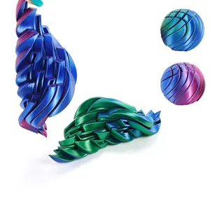 2026 3D Printed Slime Ball, Perfect Festive Christmas Gift, Transformable Christmas Decoration Ball & Ornament, Colorful Gradient New Year Gift