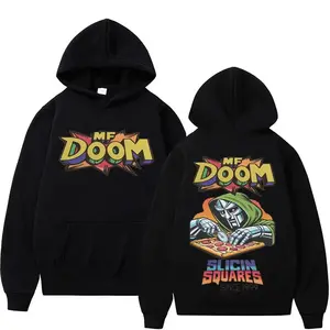 MF DOOM Graphic Hoodie – Vintage Hip Hop Streetwear Sweatshirt