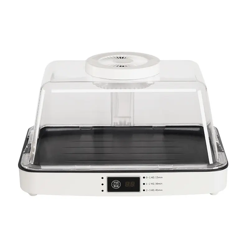 Saker Fast Defrosting Tray 360° Air Circulating System with Drip Basket & Transparent Cover for Meat Pork Beef Fish Durable Kitchen Utensils