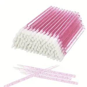 50/200 Pcs Lip Brush, Disposable Crystal Lip Stick Applicator, Aesthetic Makeup Application Tool, Single-Use Lip Brush for Cosmetics, Lip Makeup Accessories
