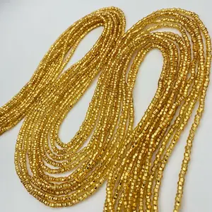 Gold Waist Beads- Waist Jewelry-  African WaistBead- Body jewelry-  Tie On 45” Long- PRICE PER ITEM gold waistbeads