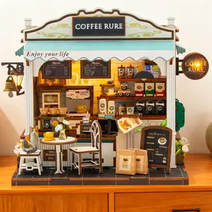 High-Difficulty Challenge 3D Puzzle Miniature Toy House Bookshelf Insert Decoration, Adult Book Corner Set, Gift for Family and Friends, Wooden Handmade Puzzle, Wooden Jigsaw Puzzle