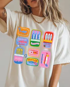Comfort Colors Sardine Shirt, Fisherman Aesthetic, Tinned Fish Shirt, Beach Shirt, Sardines Portugal Tshirt, Preppy Summer