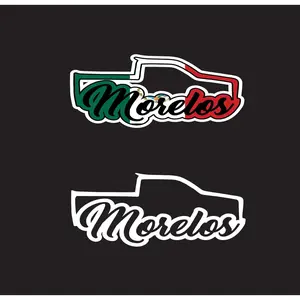 Morelos Decal Troka Silhouette letters Decal Car Window Laptop Map Vinyl Sticker Mexico MOR Mx Estado