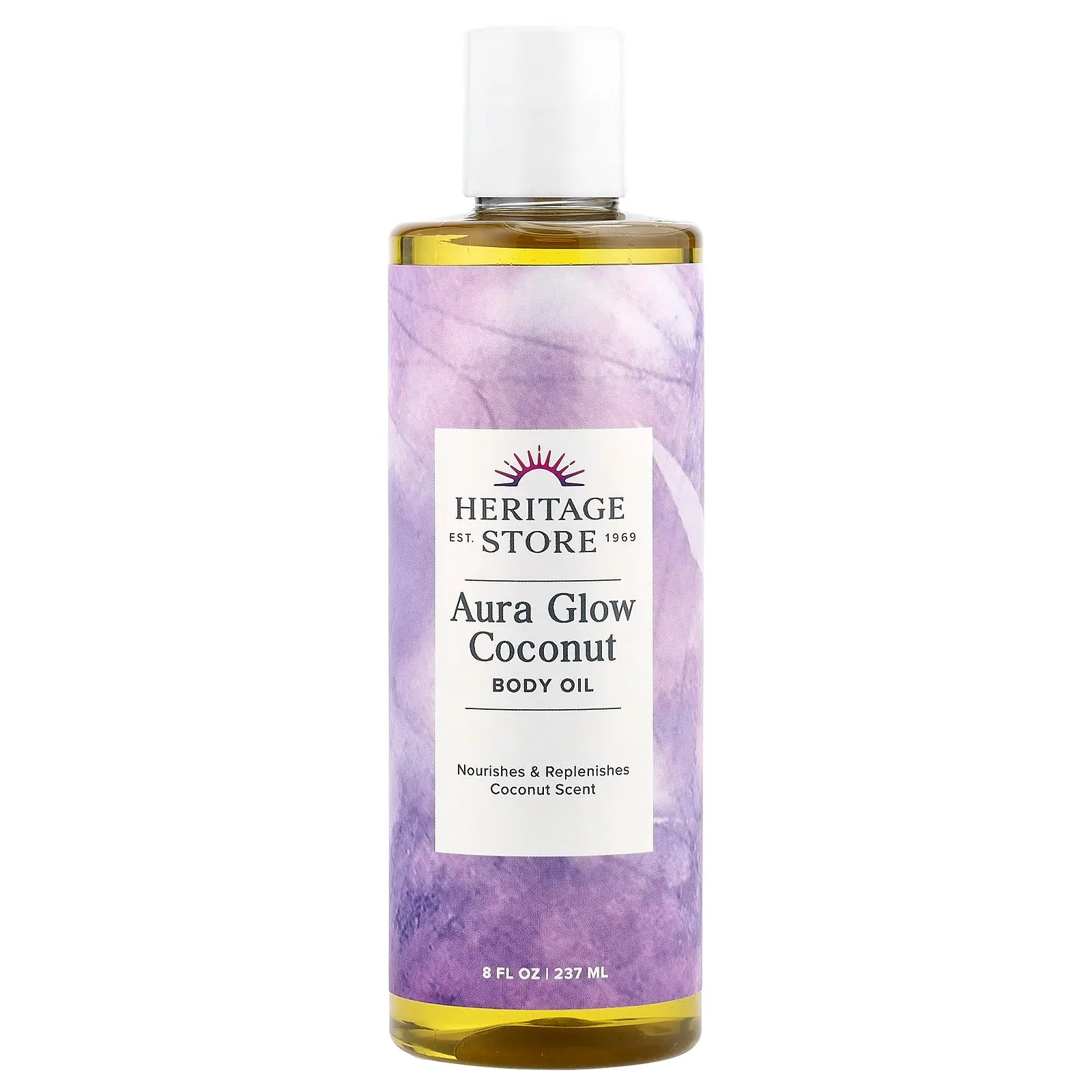 Heritage Store Aura Glow Coconut, Body Oil , 8 fl oz (237 ml)