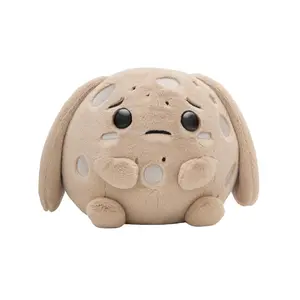 Luna: Anxious but cute Moon Bunny Plush Toy 9 x 9 x 8 in Jade Rabbit Velvet Ultra Soft PP Cotton CPC Certified for Ages 3+