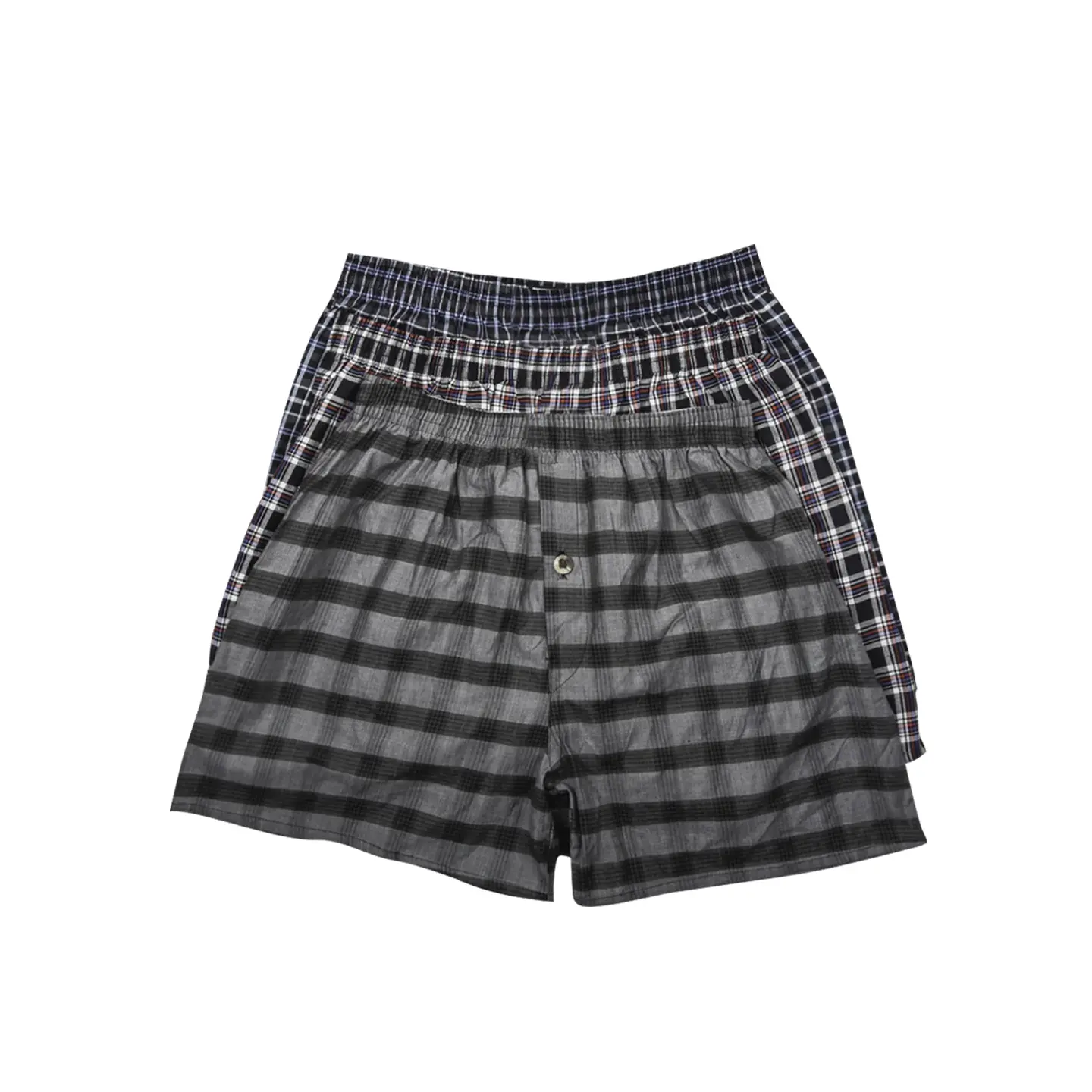 3 Pack Men's Boxer Shorts Random Mixed Color Pack Woven Relaxed Fit Boxers for Men Soft Breathable High quality Underwear with Elastic Waist Menswear