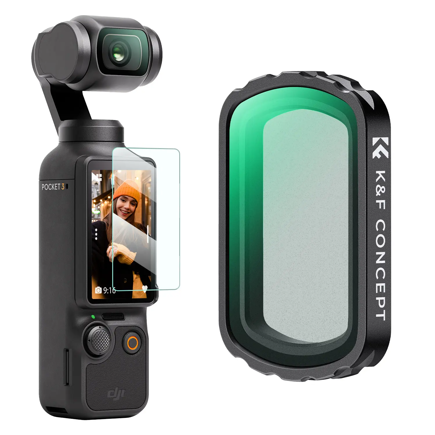 【K&F CONCEPT】Magnetic Black Diffusion 1/4 Filter for DJI Osmo Pocket 3/XTRA, Creative Mist Cinematic Effect Filters for Osmo Pocket 3/XTRA Creator Combo, Contentcreator, Camera Filters