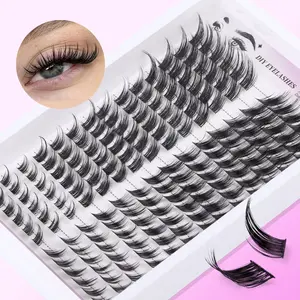JJM-007 168 Clusters Individual False Eyelash Thick Oblique Flying Segmented 12-18mm False Eyelashes Single Cluster Eyelashes Makeup Cosmetic Eyelashes Extensions Eyelash Extension Eyelash Extension Lash Extension