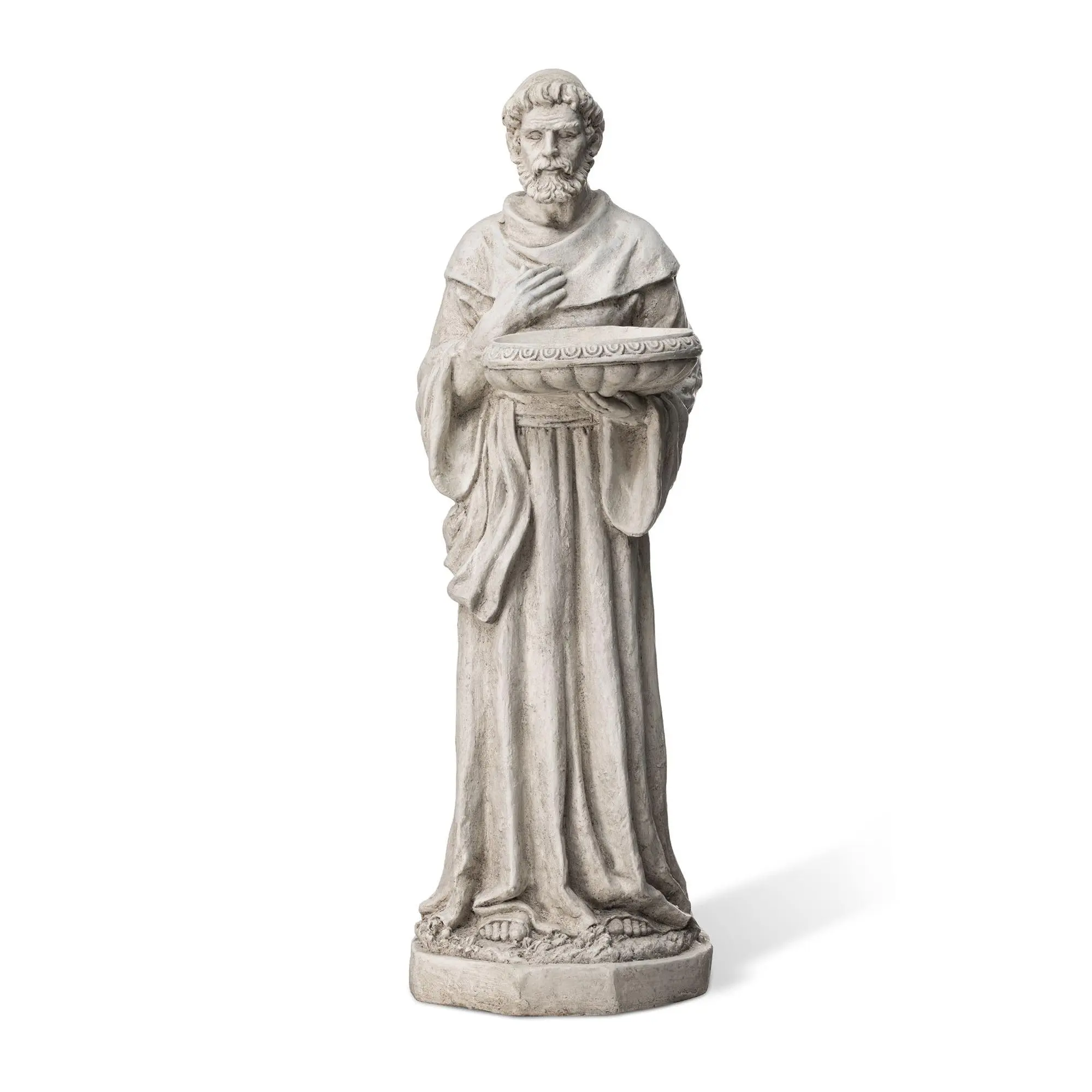 Glitzhome 32.75" MGO St. Francis Garden StatueWith Birdfeeder