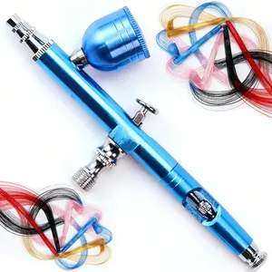 Ar130 Dual Action Gravity Spray Gun 0.3mm Nozzle Airbrush Pen, Handmade Model Coloring Nail Beauty Cake Tattoo DIY Accessories Metal Material Paint Spraying Tool