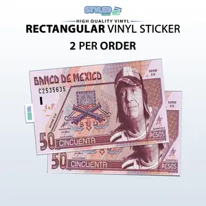 chavo del 8 50 billete rectangular vinyl sticker