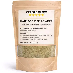 Creole Glow Hair Booster Powder – Herbal Blend for Hair Growth | Add to Oils, Masks & Shampoos | 8 oz