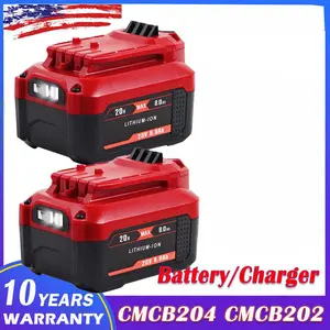2025new 20 Volt For Craftsman V20 8.0Ah Li-ion Battery / Charger CMCB205 CMCB204 CMCB202