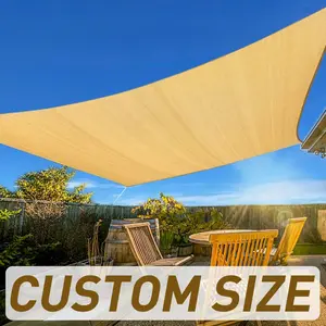 Sun Shade Sail,Rectangles and triangles of various sizes , Curved Edged Commercial Grade 185GSM Permeable Outdoor Shade Cloth for Deck, Backyard, Patio