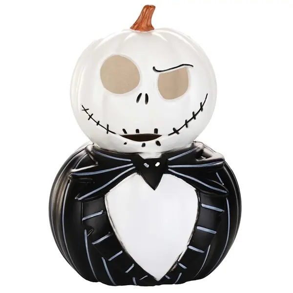 8.25" Jack Skeleton Light Up Pumpkin Decoration