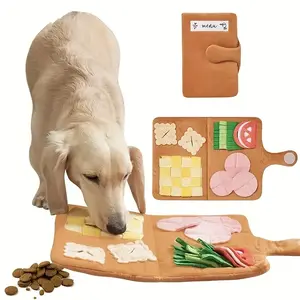 Interactive Dog Sniffing Mat, Plush Slow Feed Puzzle Toy Slow Feeder for Small to Medium Dogs, Encourages Natural Foraging Behavior