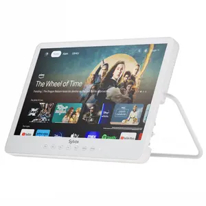 SYLVOX 15.6'' Portable Smart TV 12 Volt Television, 10000mAH Battery Powered IP66 Waterproof Dual Speakers Wireless WiFi 300nits Small Outdoor TVs, for RV Camping Pool Bathroom Kitchen Bedroom