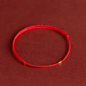 1pc Cool Red Black String Bracelets For Men Women, Adjustable Size, Perfect Gifts For Couples Family Best Friend Birthday Gift, Father's Day Gift