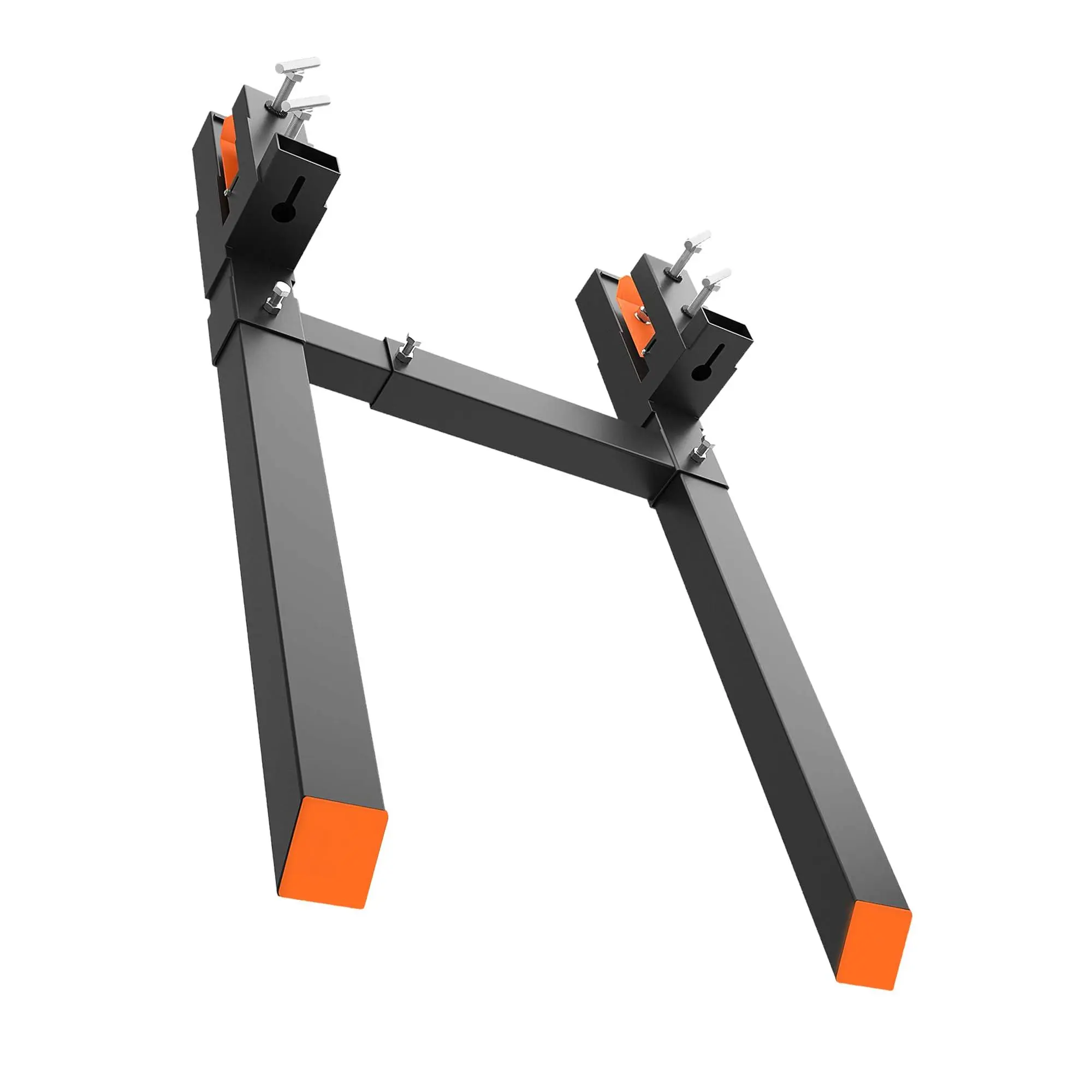 GARVEE 60" Clamp-On Pallet Forks - Kubota Tractor & Skid Steer Attachments, 4000 Lbs Capacity, Adjustable Stabilizer Bar, Hand-Powered, Ideal for Hay Hauling & Heavy Loads, Tractors