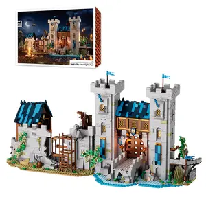Azurelight Hall Medieval Castle Building Blocks Set - 2668pcs High-Difficulty Puzzle Model Kit, Creative Street Scene Home Decoration, Ideal Christmas/Birthday Gift