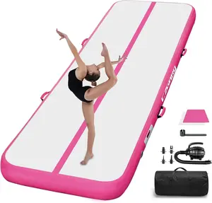 Air Mat Tumble Track, Gymnastics Mats Tumbling Track with Electric Air Pump for  Use Cheerleading   Gym Yoga