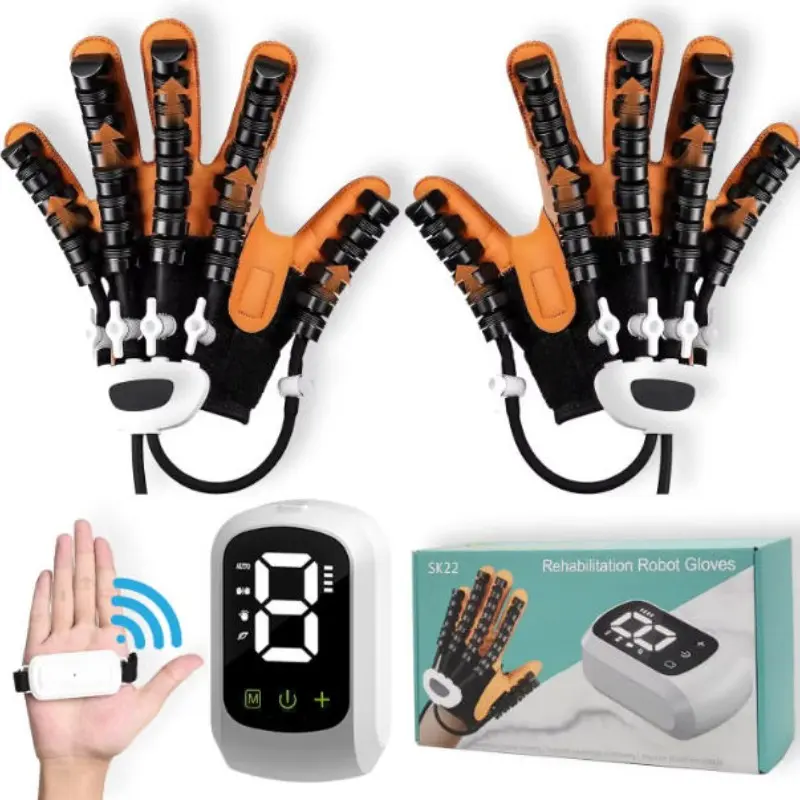 Hand Training Robot Glove, Rehabilitation Gloves, Portable USB Rechargeable Hand Recovery Device, hand rehabilitation, 4 Modes & 9 Intensity Levels, Suitable for Right and Left Handed Users, Healthcare