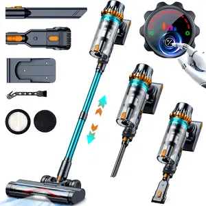 Qikcln VC07 450W Cordless Vacuum Cleaner with 90000 RMP Motor & Three Modes, Rechargeable Handheld Vacuum for Pet Hair Hardwood Carpet