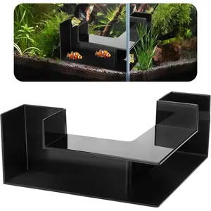 Dual-Entrance 360° Viewing Aquarium Tunnel Hideout Cave, Substrates Buried Underground Tunnel for Fish Tank Decoration, Ideal for Black Shrimp and Fish