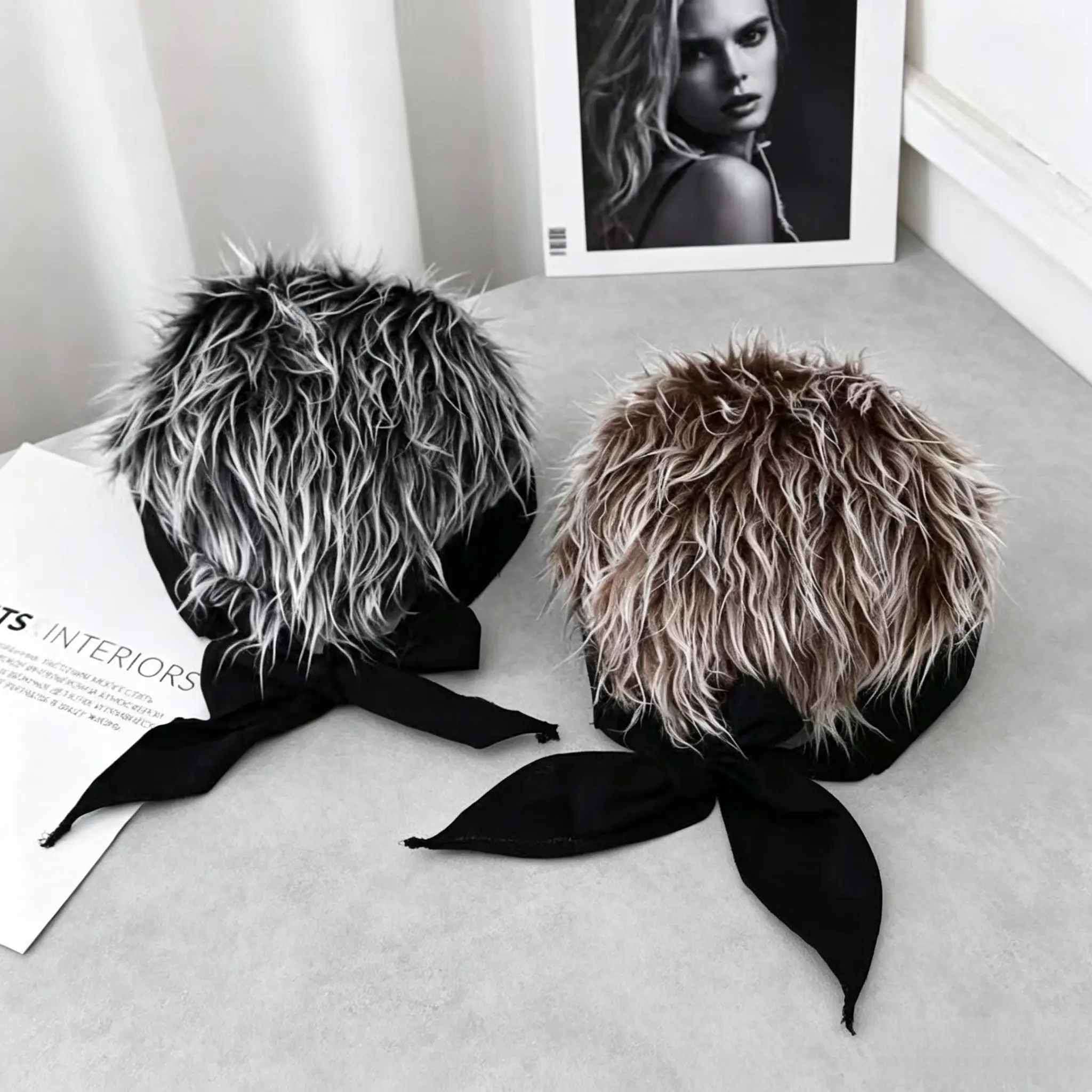 Knitted Stretch Baseball Cap with Integrated Hair — Funky Hip-Hop Style Outdoor Sun Visor Hat with Wide Brim and Built-in Wig