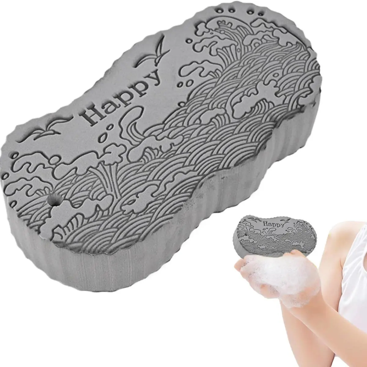 Magic Exfoliating Bath Sponge,3D Super Soft Exfoliating Bath Sponge,Skin Friendly and Reusable,Alternative to exfoliating Gloves