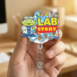 Lab Story Lab Week 2026 Badge Reel, Medical Laboratory Professional Retractable ID Holder Gift U87