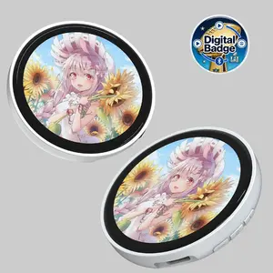 Digital Badge Photo GIF Display Screen Pins Pixel Touchscreen Lightweight 450mAh Long Battery Life Portable Multi-functional Two-dimensional Anime and Gaming Merchandise & Collectibles