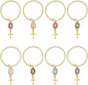 Set of 8 Steering Wheel Rosary Charms, Decorative Rosary Pendants for Steering Wheels, Stylish And Long-Lasting Additions for Different Car Models, Great for Valentine'S Day, Parties, And Birthdays tiktokshopspringglowup