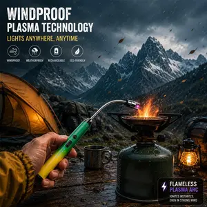 Gradient color electric candle lighter, a Valentine's Day gift, suitable for women, mothers, and wives. USB curved rechargeable windproof long lighter, suitable for candles, barbecues, birthdays, and housewarming gifts. camping supplies