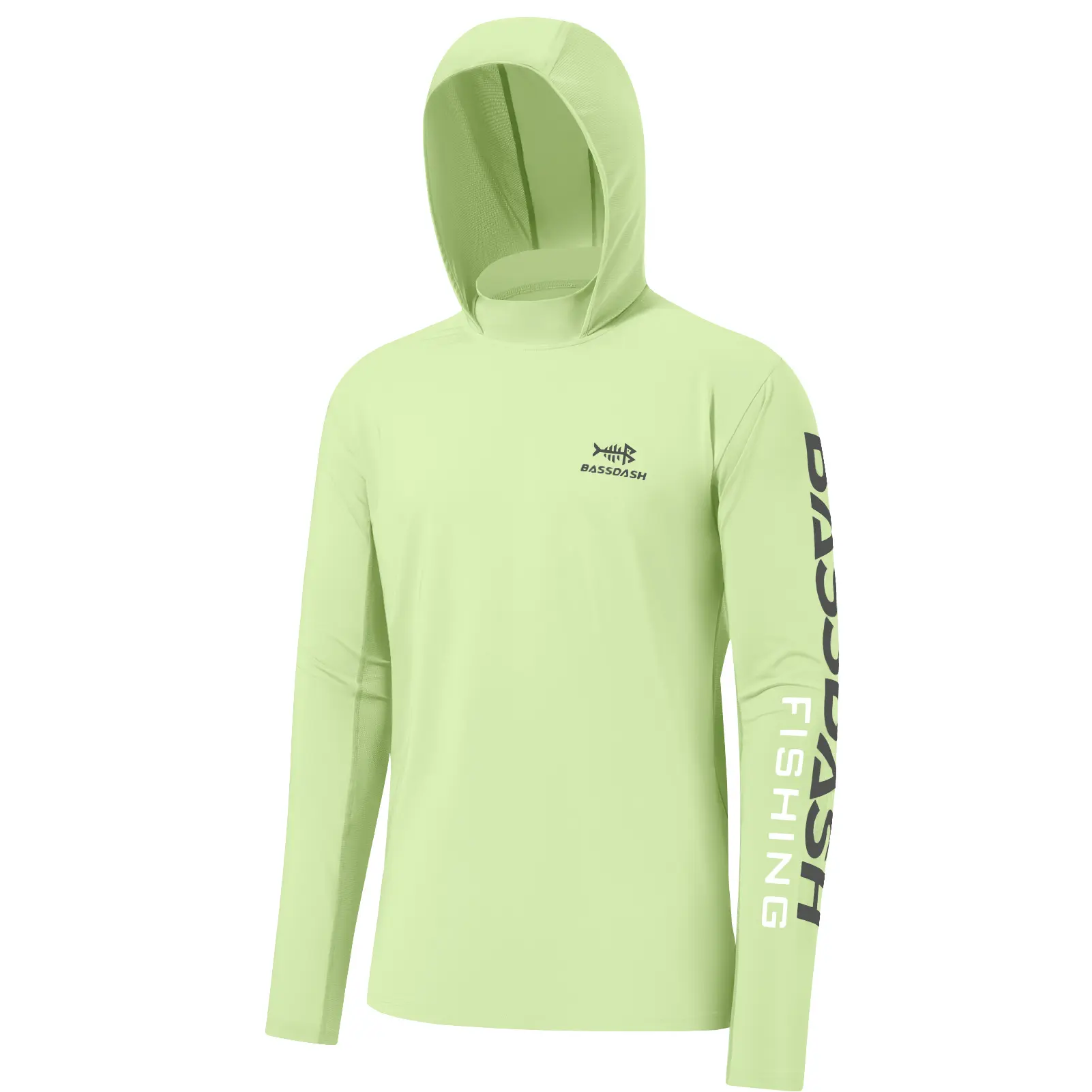 Bassdash UPF 50+ Men’s UV Sun Protection Long Sleeve Hooded Fishing Shirts Athletic Sports Clothing Lightweight Compression Activewear