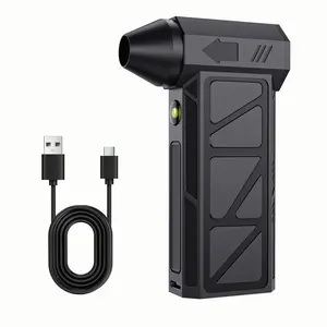 Compressed Air Dust Blower, 130000 Rpm Electric Air Duster, Rechargeable Wireless Hairdryer, 4 Turbine Fan Settings, Ideal for Keyboard PC Car Home Outdoor Use