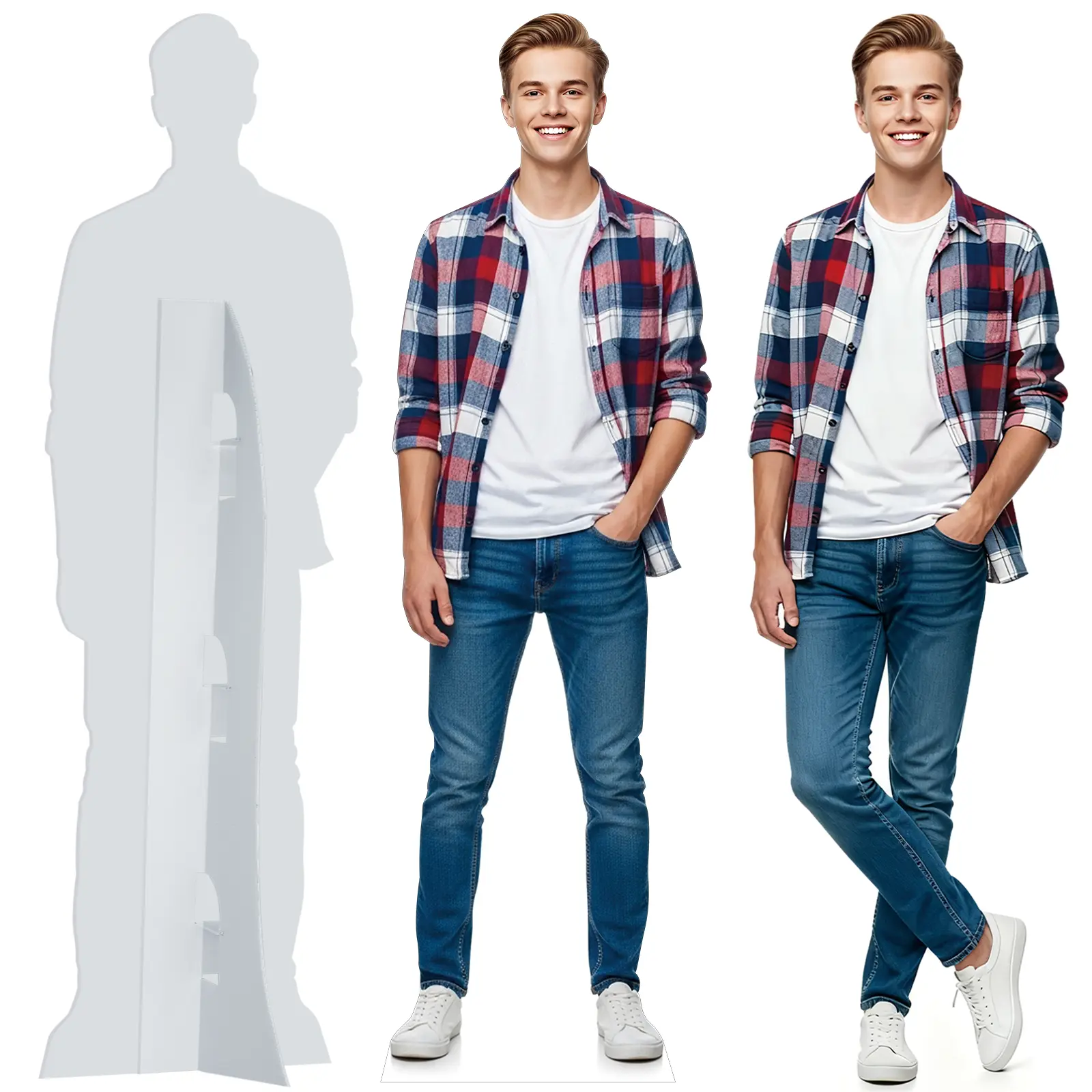 Personalized Life-Size Cardboard Cutout Photo Standup - High-Resolution Printing, 1-8 FT Multi-Size Options, Home Decor for Weddings, Events