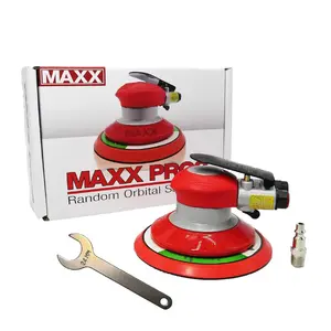MAXX PROS Random Orbital Sander – Pneumatic Palm Sander – 6” x 3/16” Diam. Orbit – Hook and Loop Pad