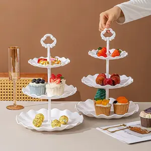 5 Piece Dessert Table Display Set with 2xLarge 3-Tier Cake Stand/Cupcake Stands, 3X Appetizer Trays Perfect for Wedding Birthday Baby Shower Tea Party Halloween candy, Christmas party Cake Decorating Supplies Cake Decorating Kit tiktokshopspringglowup