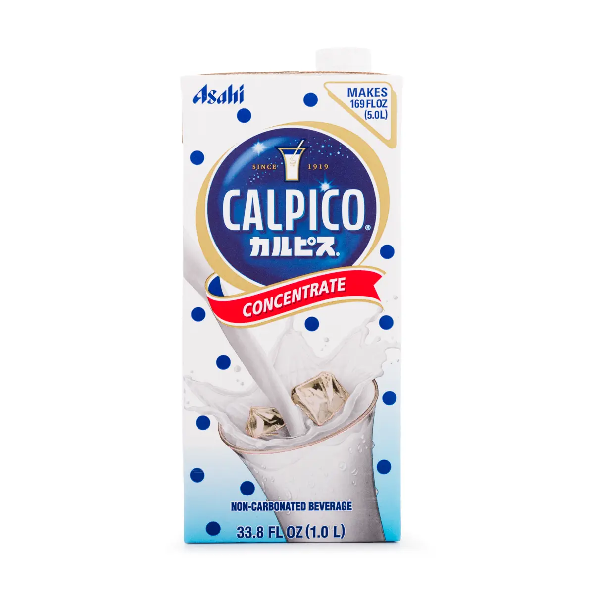 Calpico Concentrate by Asahi – Original Japanese Non-Carbonated Yogurt Drink Mix, 33.8 fl oz (1.0 L), Makes 5 Liters