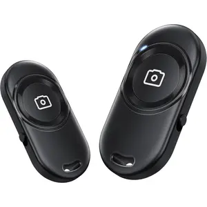 Camera Remote Shutter for  and Android Smartphones (2 Pack),  Phone Remote Control Selfie Button for Photos and Videos ( 5.2), Wrist Strap Included, Black Stylish