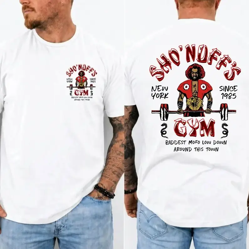 Unisex 100% Cotton Short-Sleeve Round Neck Vintage Martial Arts Graphic Gym Street Top, 80s Action Movie Inspired Casual Sports Tee, All Seasons, Standard Sizes, Made in USA