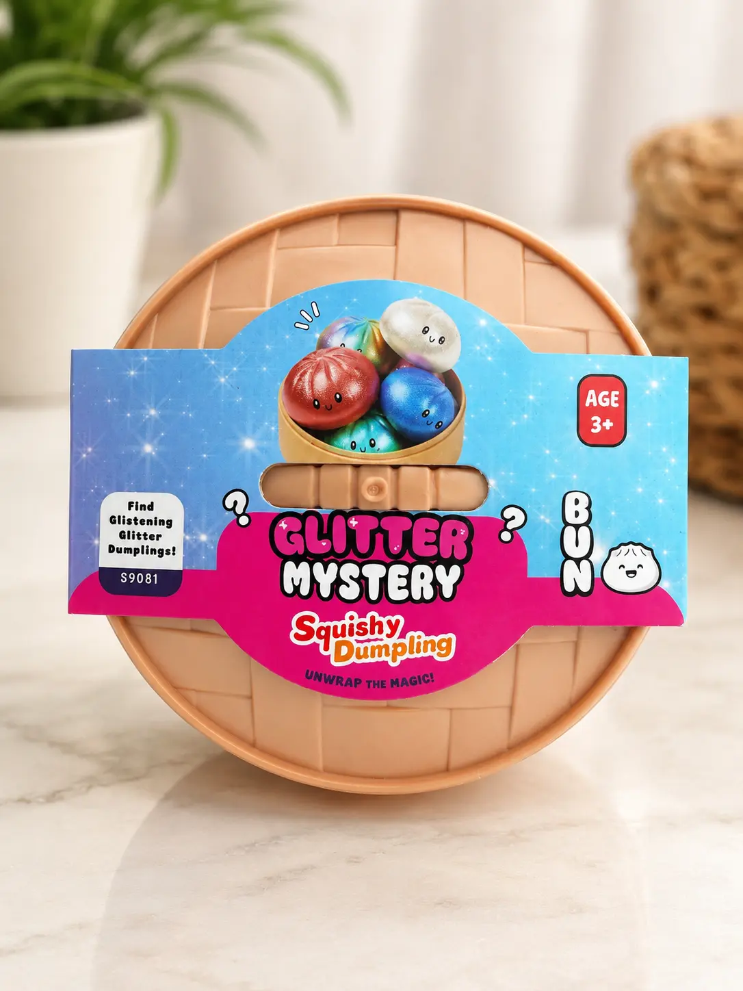 Glitter Mystery Squishy Dumpling | Full Size Glitter Fidget Toy | Mystery Collectible Squishy