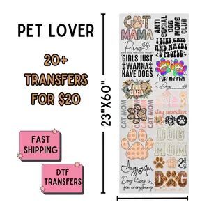 Pet Lover | Dollar Deals DTF Transfer Gang Sheet For Graphic Tees