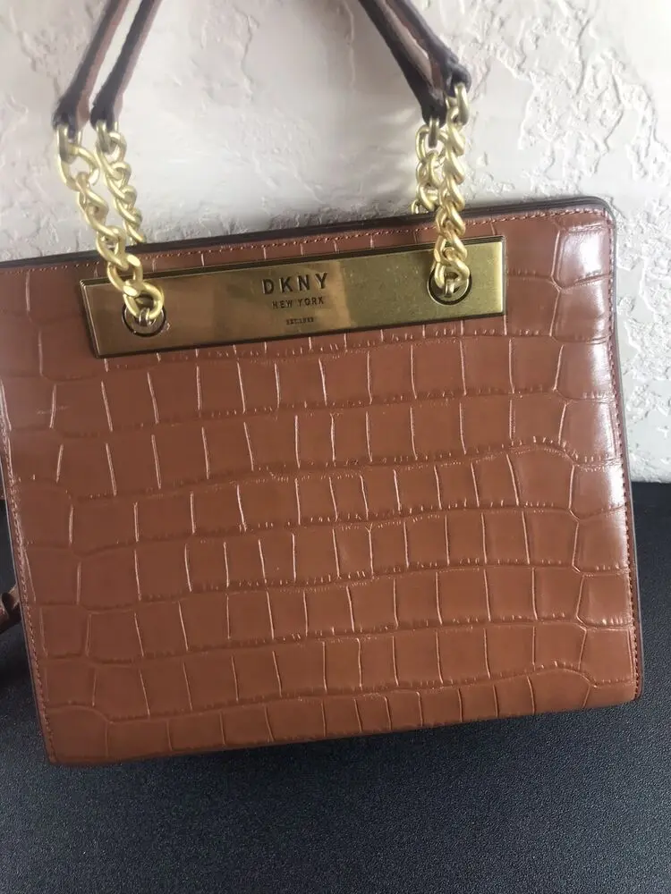 DKNY brown leather bag ($238)