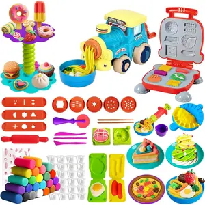 Dough Sets for Kids Ages 4-8 Arts and Crafts for Kids 4 5 6 7 8 9 10 Year Old Toddlers, Dough Kitchen Creations Kits with Clay & Food Molds, Gifts for Girls Boys for Christmas Birthday