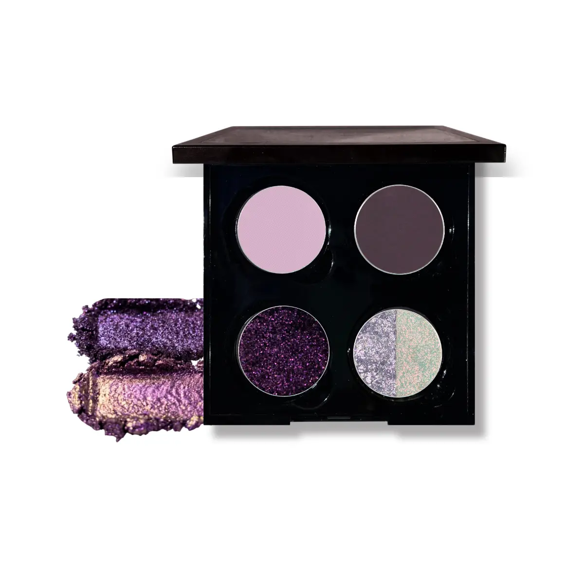 4-Color Purple Galaxy Chameleon Eyeshadow Palette - Makeup Cosmetic, Multicolor Pigmented, Matte/Shimmer/Glitter Finishes, Long-Lasting, Brightening for Teens, Daily Wear and Parties, Makeup Cosmetic Palette, Multicolor Makeup Palette